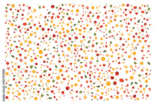 abstract fruit and vegetables seamless pattern background