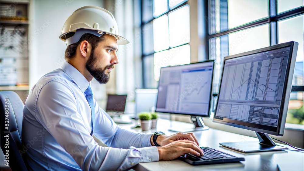 date engineer in the programming program, side view date engineer in the programming program, side view