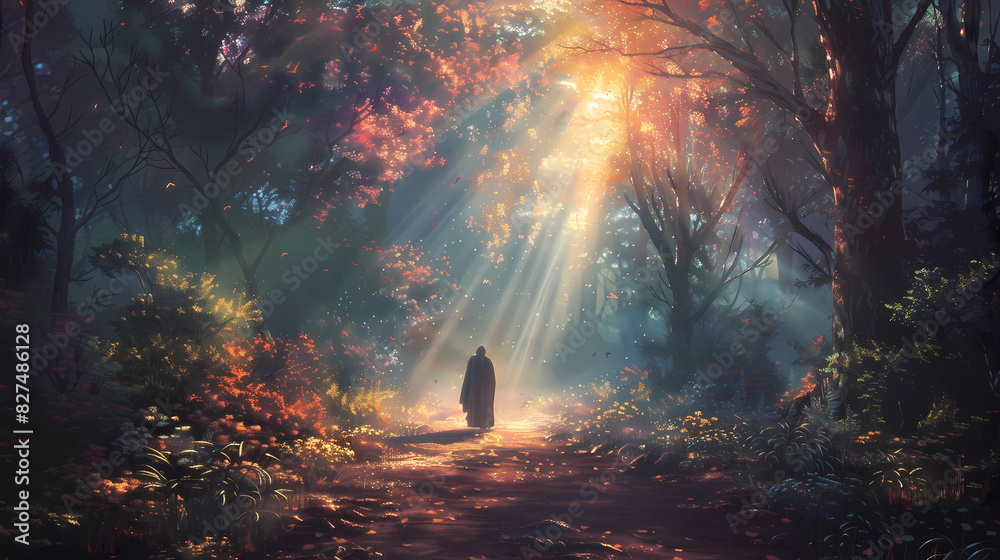 man walking into the unknown, sunlight rays promise transformation and mysticism, occult, consciousness, universal laws of vibration frequency and manifestation
man walking into the unknown, sunlight rays promise transformation and mysticism, occult, consciousness, universal laws of vibration frequency and manifestation