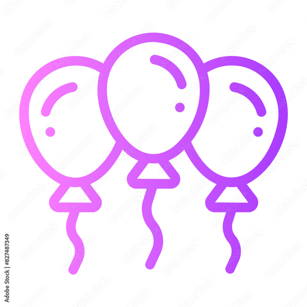 balloon gradient icon balloon gradient icon