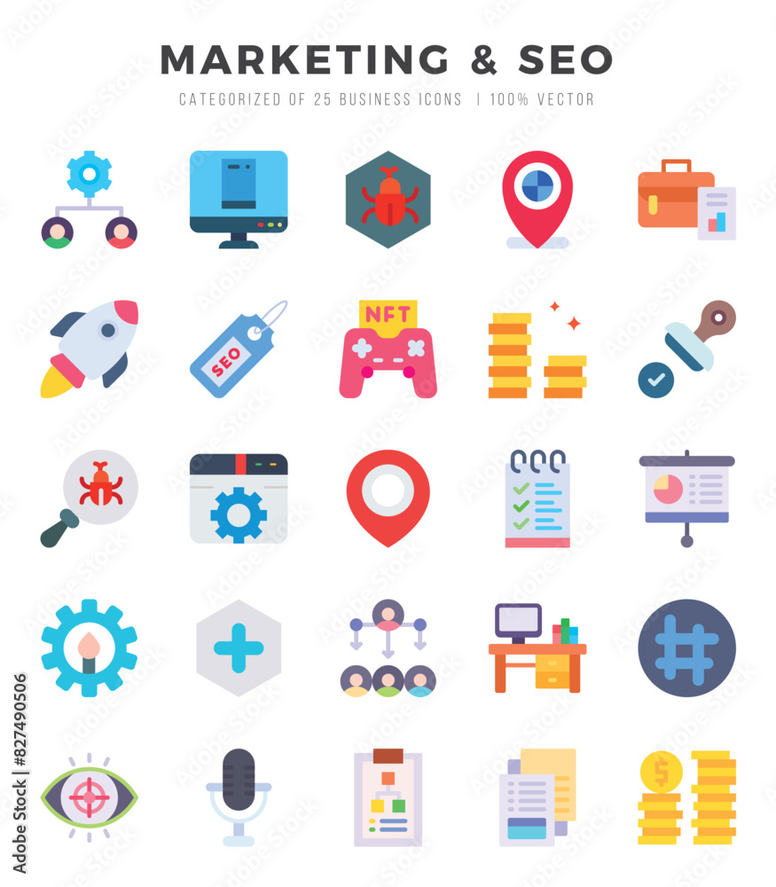 Marketing & Seo icon pack for your website. mobile. presentation. and logo design. Marketing & Seo icon pack for your website. mobile. presentation. and logo design.