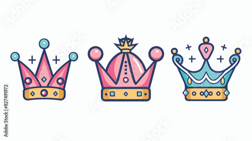 Crown icon on white background. Luxury symbol. Prince