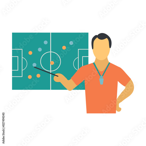 Soccer coach icon clipart avatar logotype isolated vector illustration