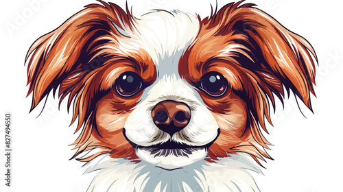 Cute dog face. Vector illustration Cartoon Vector style © Bill