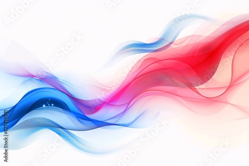 a red and blue smoke