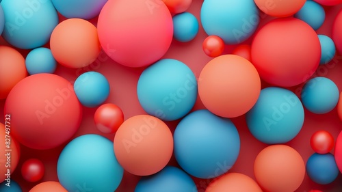 ball close-up flat design, top view, fun theme, 3D render, analogous color scheme