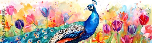 Enchanting Peacock Amidst a...