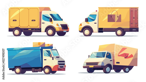 Delivery service icon Four . Symbols of shipment. 