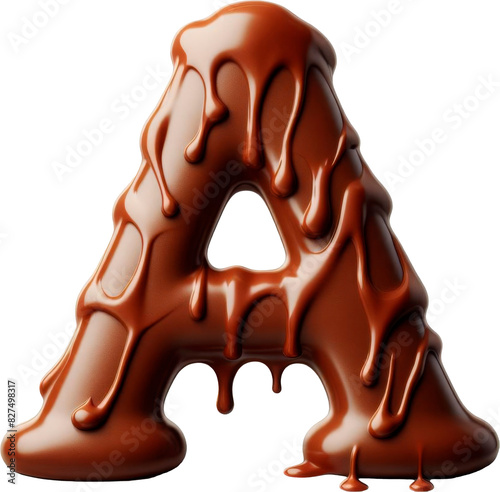 Wallpaper Mural Letters made of melted chocolate on a transparent background. Cut out, close-up.
 Torontodigital.ca