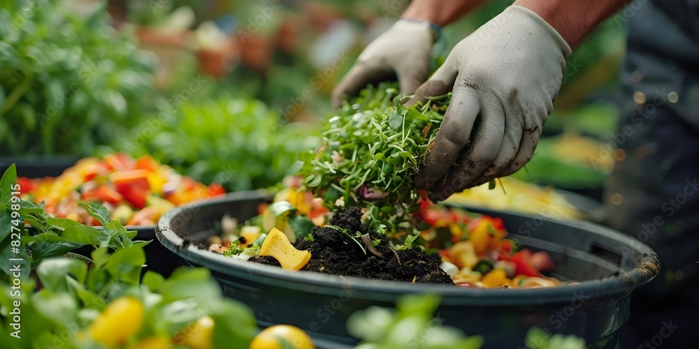 Methods of Processing Organic Waste into Compost. Concept Vermicomposting, Aerobic Composting, Bokashi Composting, Hot Composting, Cold Composting Methods of Processing Organic Waste into Compost. Concept Vermicomposting, Aerobic Composting, Bokashi Composting, Hot Composting, Cold Composting