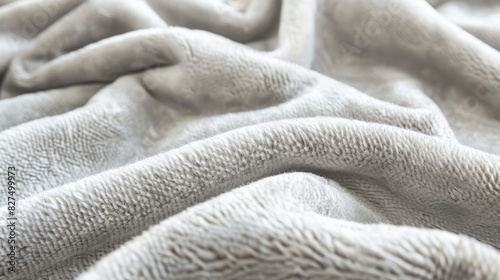 Close-Up of Soft Beige Microfiber Fabric for Interior Decoration and Textile Design Projects
