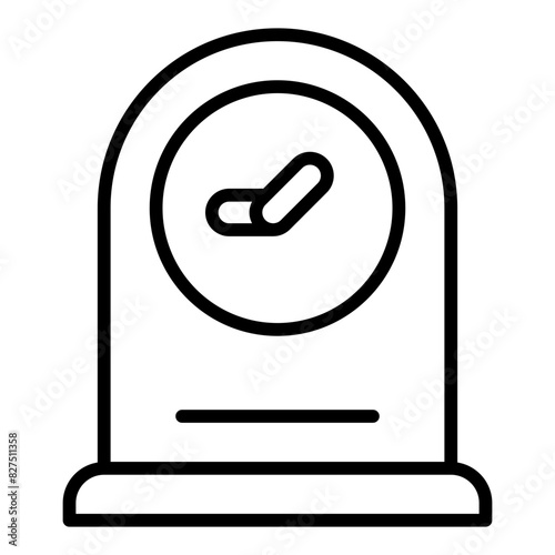 Desk Clock line icon
