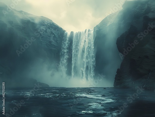 Majestic Waterfall in Iceland: Cinematic Beauty Captured
