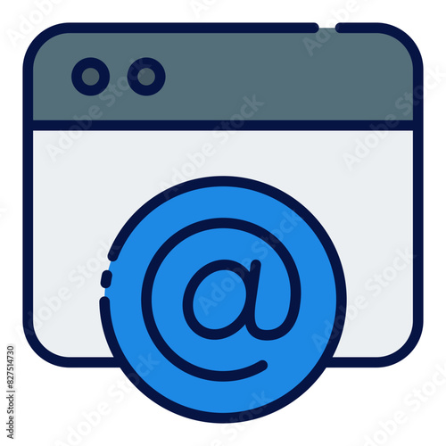 Web Mail filled line icon