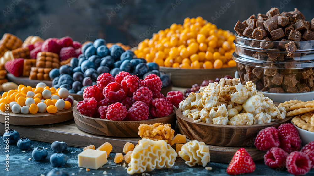 Photo realistic image of a nutritionist presenting healthy snacks with a glossy backdrop showcasing the nutritional benefits and appeal of healthy snacking   High resolution concep