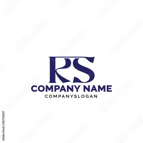 Letter RS logo design, vector logo design, illustration 