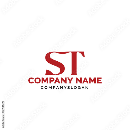 Letter ST logo design, vector logo design, illustration 