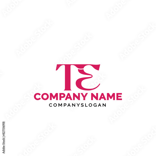 Letter TE logo design, vector logo design, illustration 
