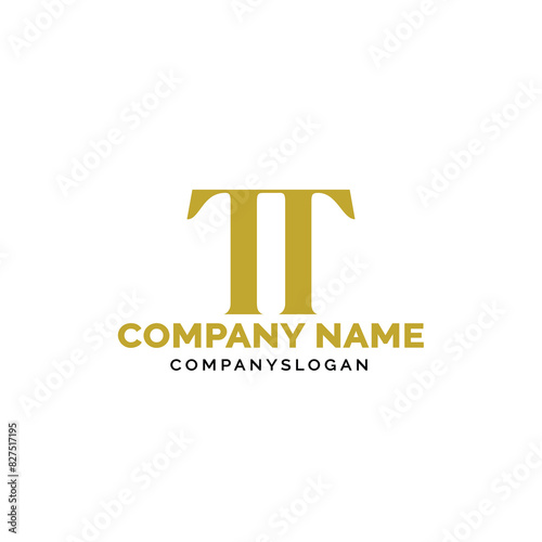Letter TT logo design, vector logo design, illustration 