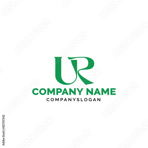 Letter UR logo design, vector logo design, illustration 