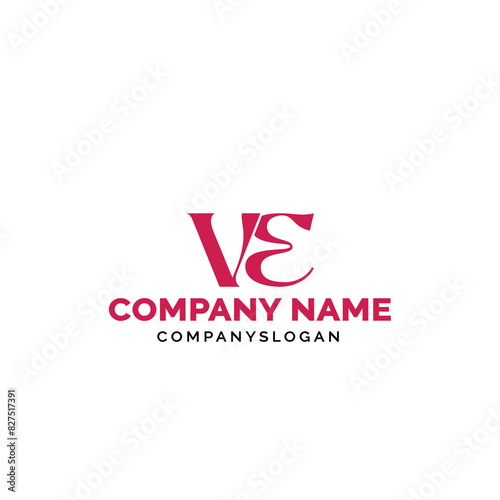 Letter VE logo design, vector logo design, illustration 