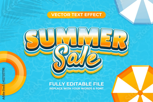 Summer Sale Vector Text Effect