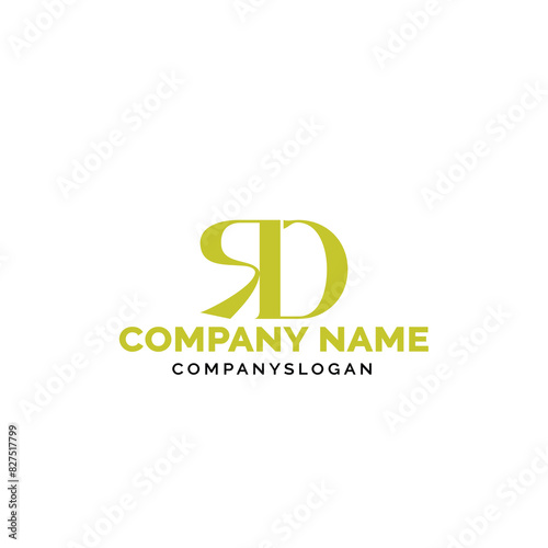 Letter RD logo design, vector logo design, illustration 