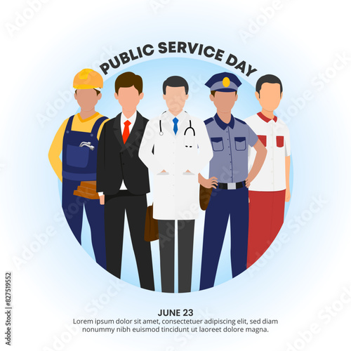 United Nations Public Service Day with professional workers