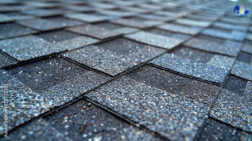 Textured Asphalt Shingle Roof Close-Up, Versatile Design for Architects, Builders, and Roofing Contractors © gn8