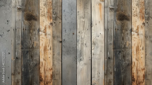 a rustic pine wood texture on a muted gray background. the balance between the natural warmth of wood and the coolness of the gray tones