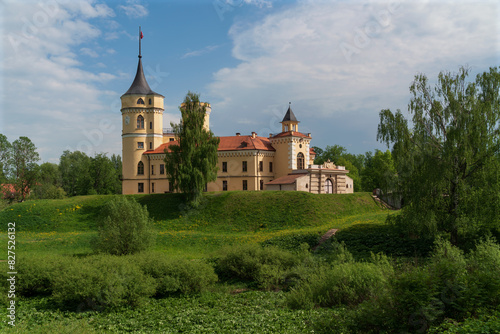 View of the Castle of the Russian Emperor Paul I-Marienthal (BIP fortress) on a sunny summer day, Pavlovsk, Saint Petersburg, Russia photo