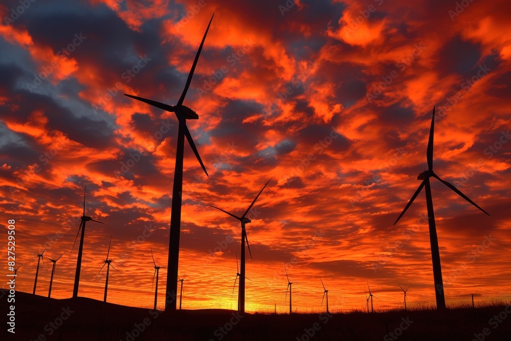 Obraz premium Harmony in Motion: Embracing the Elegance of Wind Energy
