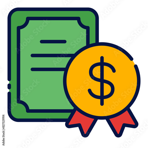Grant filled line icon