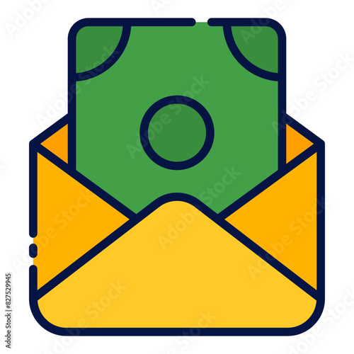 Bribe filled line icon