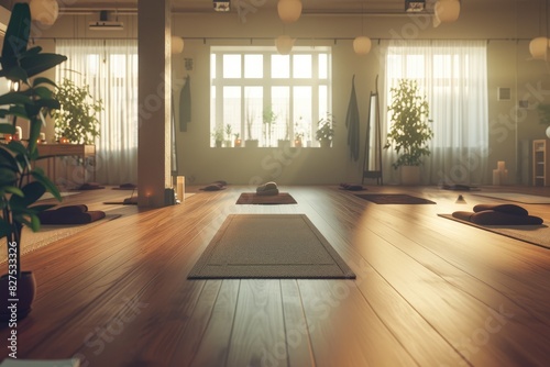 Balanced Living: Yoga Class in a Peaceful Studio