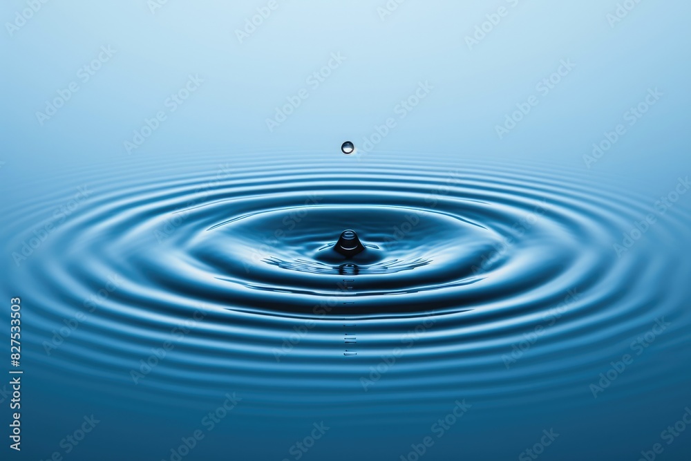 Ripples of Action: A Single Droplet Impacting Serene Blue