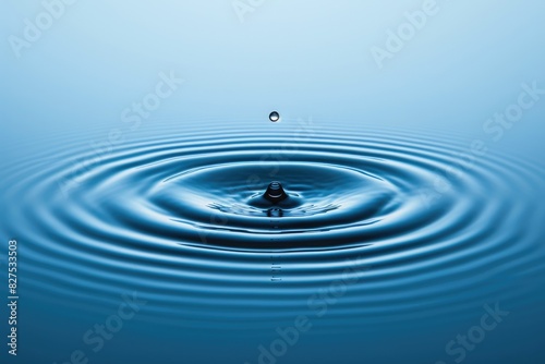Ripples of Action: A Single Droplet Impacting Serene Blue