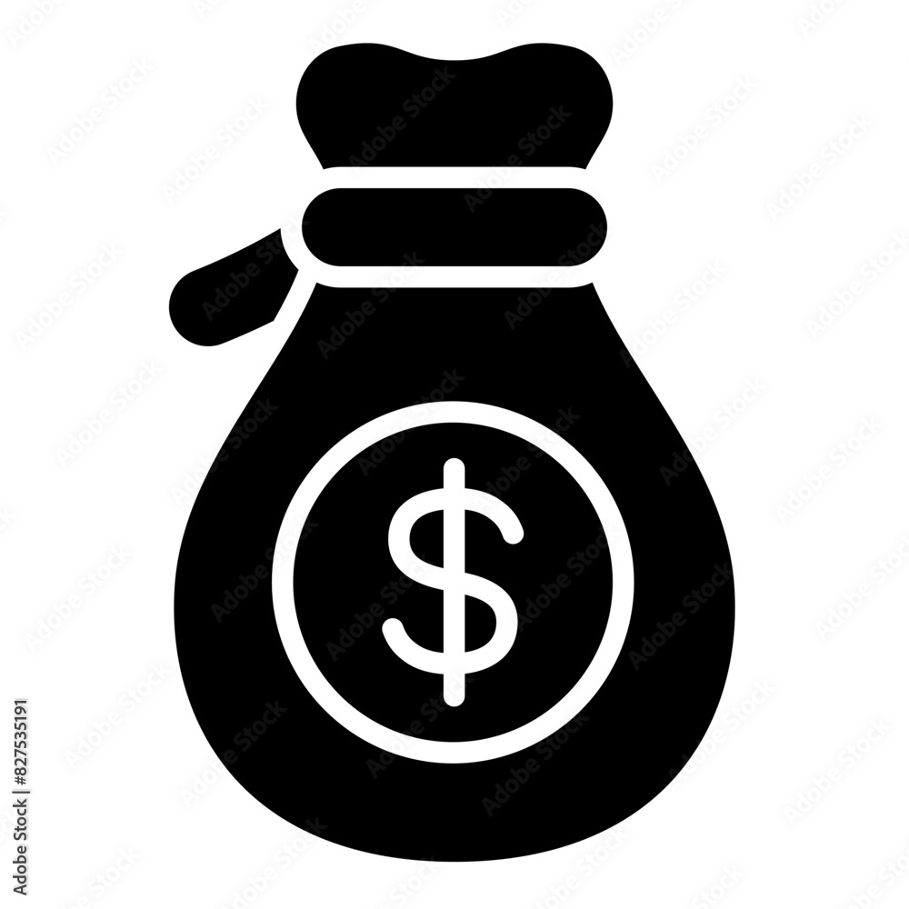 Money Bag glyph icon Money Bag glyph icon