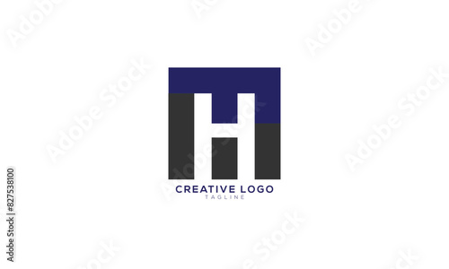 HM MH Abstract initial monogram letter alphabet logo design