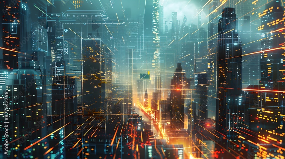 Abstract Futuristic Technology Concept: Binary Code Shaping the Future in a Digital World, Innovation and Connectivity Concept in Modern Society Abstract Futuristic Technology Concept: Binary Code Shaping the Future in a Digital World, Innovation and Connectivity Concept in Modern Society