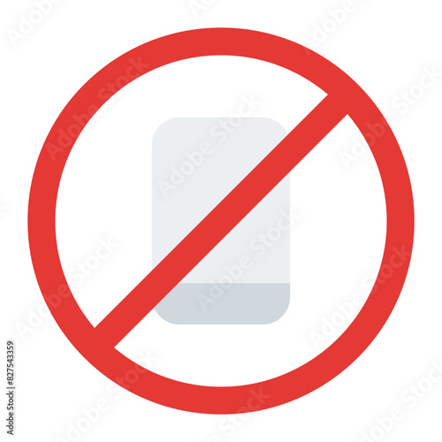 No Phone flat icon
