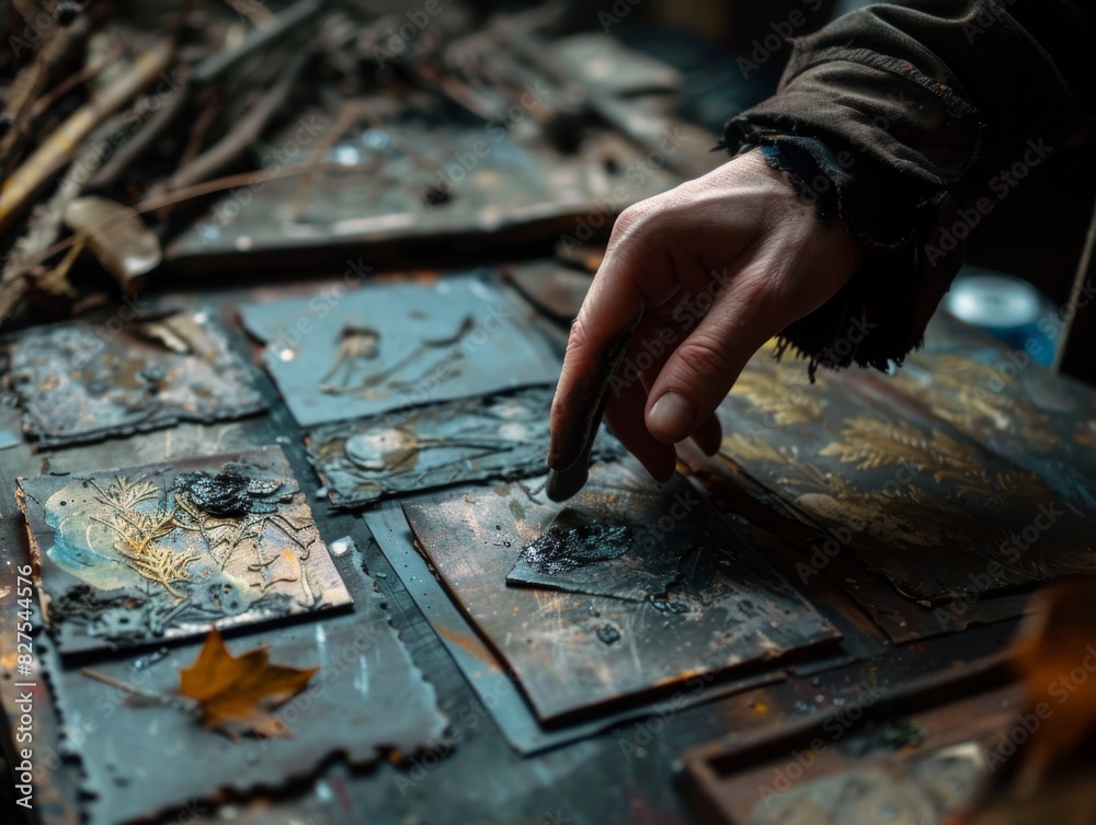 A hand choosing one item from other similar ones. A hand choosing one item from other similar ones.