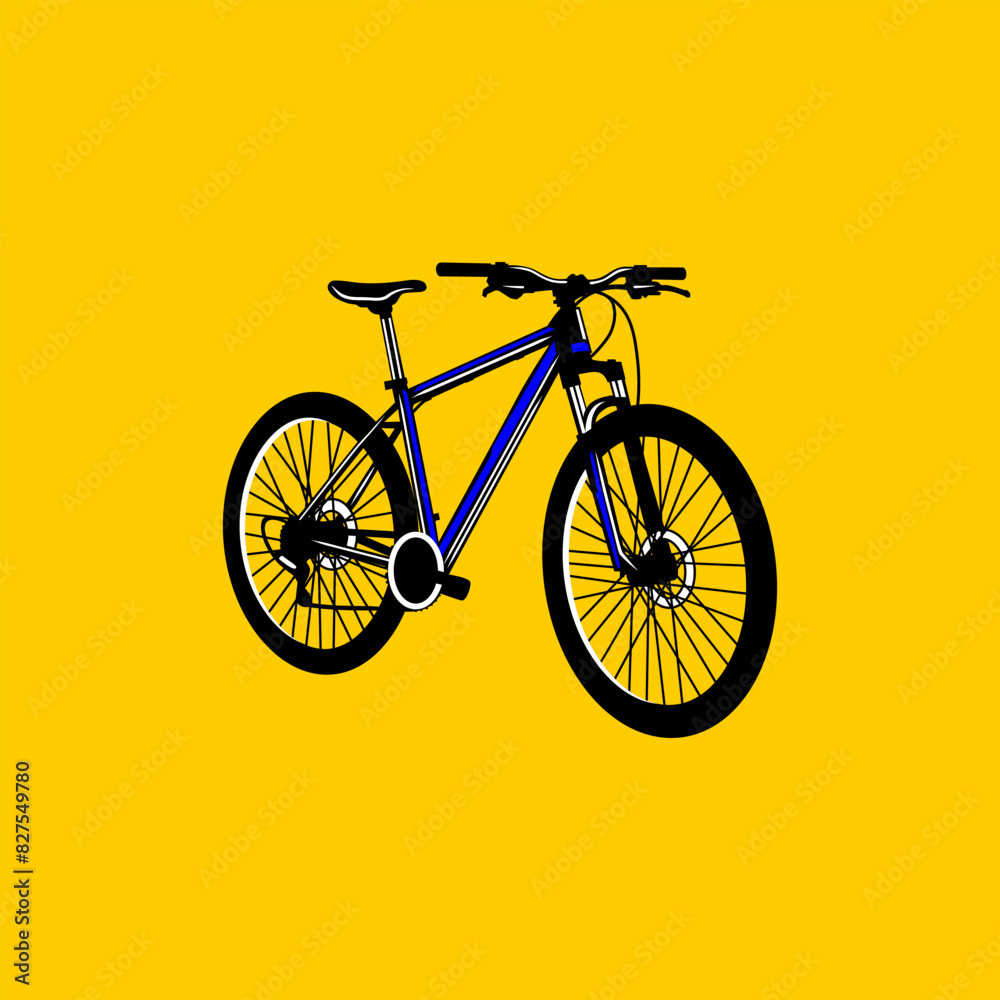 mountain bike front view right side cartoon vector illustration mountain bike front view right side cartoon vector illustration
