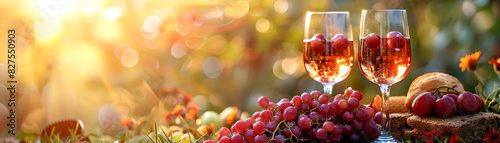 Picnic Wine Pairing: Casual  Enjoyable Experience Captured in High Resolution Image with Glossy Backdrop