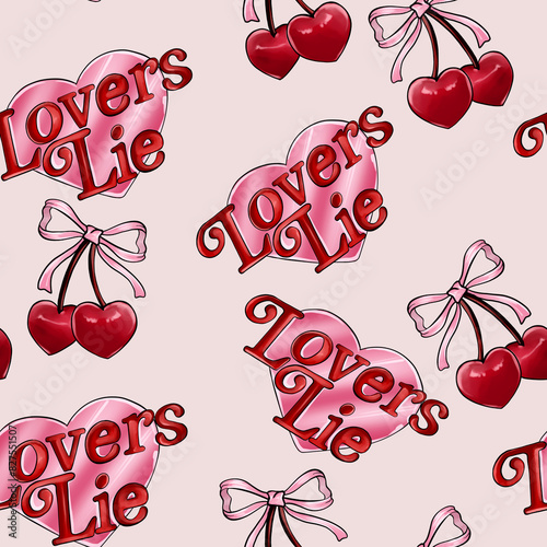 hand drawn illustrated retro vintage coquette heart on neutral background 