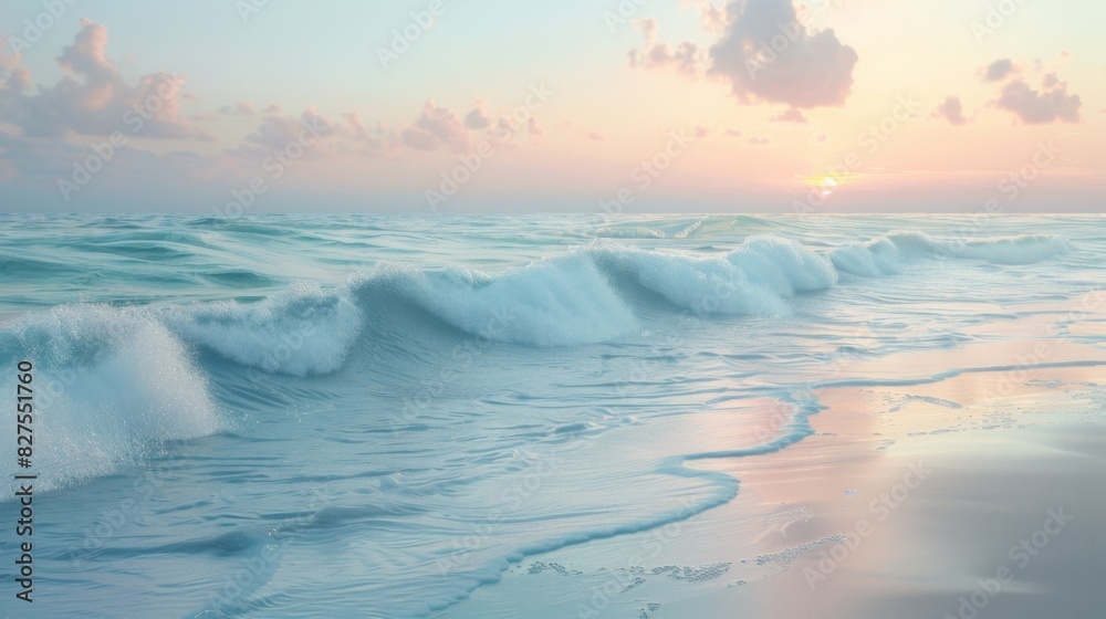 A serene beach at sunrise with gentle waves, soft pastel colors, and a calming atmosphere, photorealistic, high detail --ar 16:9 --style raw Job ID: 5bc9de84-3c12-41ed-8ea0-f94a31a2ea6d A serene beach at sunrise with gentle waves, soft pastel colors, and a calming atmosphere, photorealistic, high detail --ar 16:9 --style raw Job ID: 5bc9de84-3c12-41ed-8ea0-f94a31a2ea6d