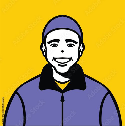 people portraits. Employee avatar, professional person profile picture and team persons user pic in frame Illustration of portrait face person, student and young employee