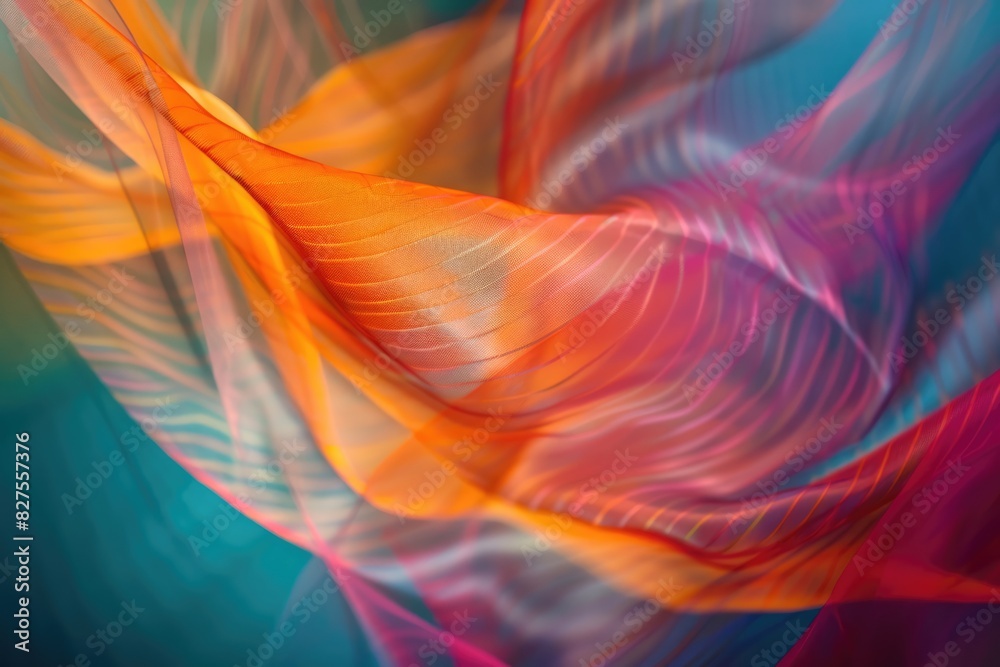 Obraz premium Abstract background with dynamic patterns selective focus theme artistic expression ethereal Composite gallery space