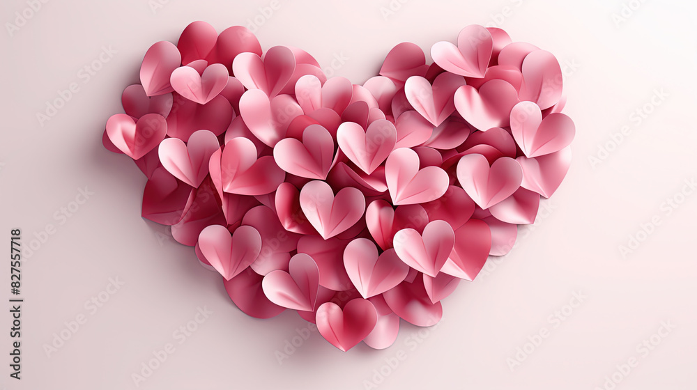 Obraz premium Contemporary Abstract Blur Gradient Heart Shape In Pink Color Background