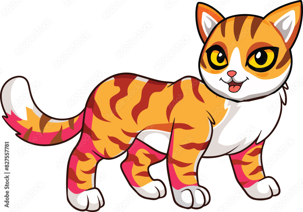 Happy Cute cat vector illustration Happy Cute cat vector illustration